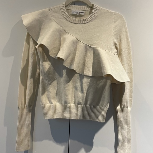 - 👀❤️ Apiece apart sterre ruffle crew neck sweater FINAL PRICE - Picture 3 of 6